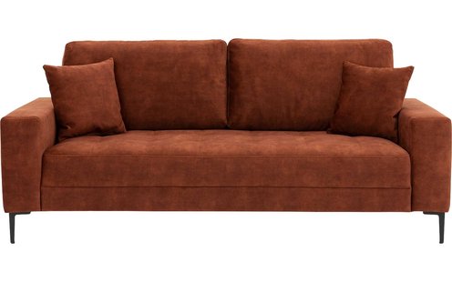 Goossens Bank Coco bruin, stof, 2,5-zits, stijlvol landelijk