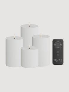 Handgemaakte LED kaarsen Real Flame met afstandsbediening, set van 5