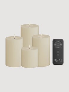 Handgemaakte LED-kaarsen Real Flame met afstandsbediening, 5-delig