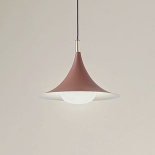 Lindby hanglamp Jarl, bruin, metaal, Ø 35 cm, G9