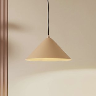 Lindby hanglamp Clarine, beige, Ø 32 cm, metaal