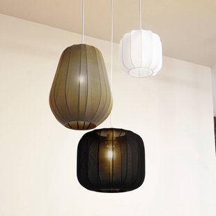 Lindby hanglamp Helin zwart/wit/grijs, Ø 60 cm, 3-lamps.