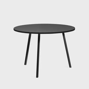HAY Loop Stand eettafel rond Black linoleum-black, Ø105 cm