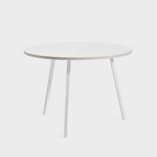 HAY Loop Stand eettafel rond White laminate-white, Ø105 cm HAY Loop Stand eettafel rond White laminate-white, Ø105 cm