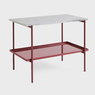 HAY Rebar bijzettafel 75x44x55 cm Grey marble-barn red