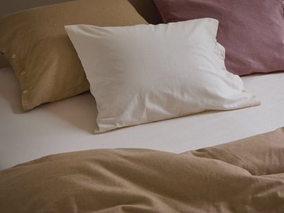 Yumeko Kussensloop flanel honey chambray 40x80 100% biologisch katoen, flanel (licht geborsteld)