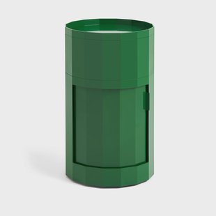 HAY Facet Cabinet high bijzettafel voeten/wielen 66 cm Spinach green