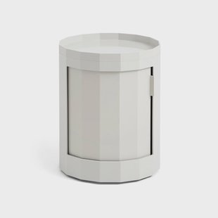 HAY Facet Cabinet low bijzettafel voeten/wielen 49 cm Misty grey