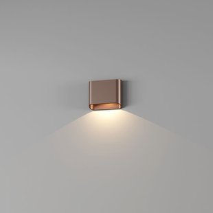 Artdelight Diaz 1L - wandverlichting - 14,5 x 12 x 3,8 cm - 6W LED incl. - IP54 - brons geborsteld