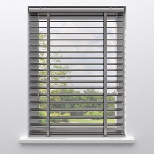 Fenstr Aluminium Jaloezie Mels Mat Zwart 50mm