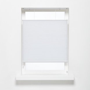 Dubbel Pliss&eacute; Jikke Wit Lichtdoorlatend