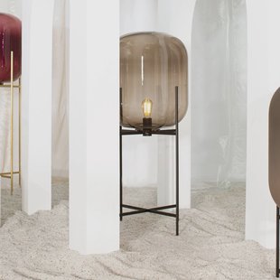 pulpo vloerlamp Oda In Between, rookgrijs/zwart, 111 cm