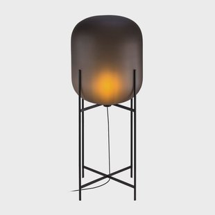 pulpo vloerlamp Oda In Between, rookgrijs geëtst/zwart