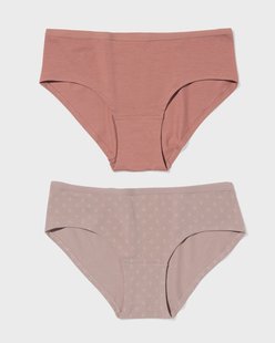 HEMA Dameshipster katoen - 2 stuks lichtbruin (lichtbruin)