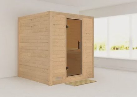 Karibu | Mojave Sauna | Antracietglas-met Saunakachel 9 kW | Geïntegreerde Bediening