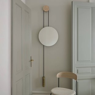 New Works spiegel Rise and Shine, messing, Ø 45 cm, glas