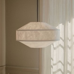 New Works hanglamp Kite, Ø 55 cm, wit, 3-lamps, fleece