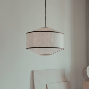 New Works hanglamp Kite, Ø 65 cm, wit / zwart, 3-lamps.