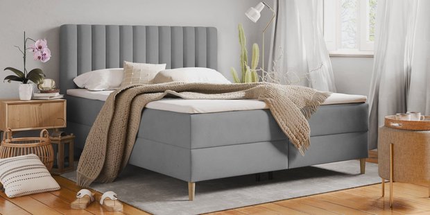 Boxspring Quadro velvet met opbergruimte 160 x 200 cm | NADUVI Collection