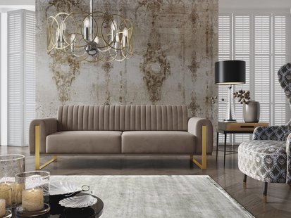 3-zitsbank Nouveau velvet | NADUVI Collection