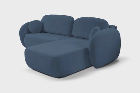 Hoekbank OLAN met slaapfunctie rechts chenille | NADUVI Collection