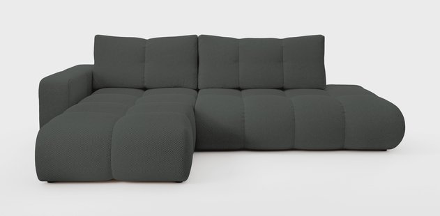 Hoekbank SOLA met slaapfunctie links chenille bouclé | NADUVI Collection