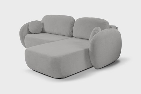 Hoekbank OLAN met slaapfunctie rechts chenille | NADUVI Collection