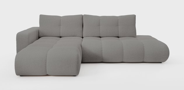 Hoekbank SOLA met slaapfunctie links chenille bouclé | NADUVI Collection