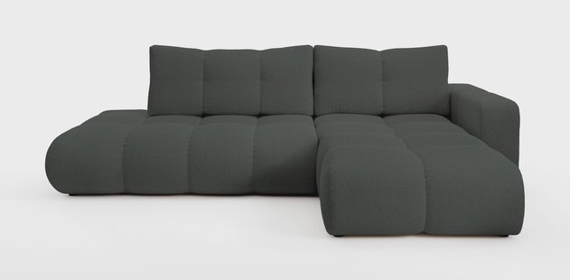 Hoekbank SOLA met slaapfunctie rechts chenille bouclé | NADUVI Collection