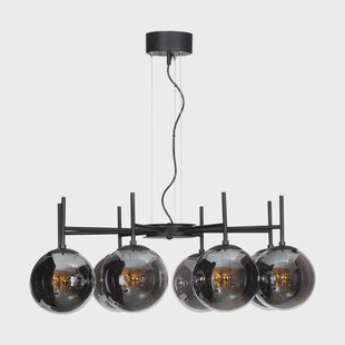 By Rydéns Boyle hanglamp 8-lichtbronnen 83 cm Rookgrijs