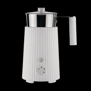 Alessi Plissé melkopschuimer 35 cl Wit