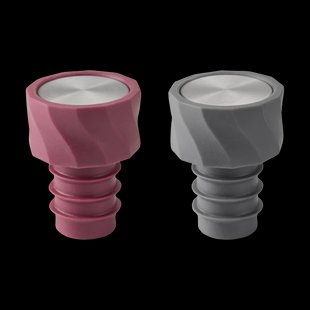 Dorre Vivi wijnstopper 2-pack 4,5cm Zwart-bordeaux