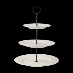 Dorre Kafi etagère 3 lagen porselein Wit