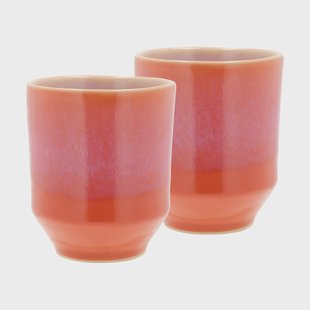 Villa Collection Styles mok 18 cl 2-pack Lila-orange