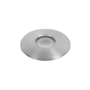 Nova Luce Bang - grondspot voor buiten - Ø 37 mm,  Ø 32 mm inbouwmaat - 1W LED incl. - IP67 - satijn nikkel