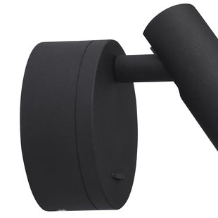 Nova Luce Clip - wandlamp met schakelaar - 8 x 3,4 x 11 cm - 3W LED incl. - zwart