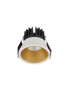 Nova Luce Luela - inbouwspot - Ø 85 mm - inbouwmaat 75 mm - 13W LED incl. - wit en goud - 4000K