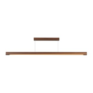 VK Lighting Woody - hanglamp - 180 x 4,5 x 200 cm - 27W Dali dimbare led incl. - donker hout