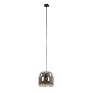 Vico Drift Glass - hanglamp - Ø 35 x 150 cm - rook grijs