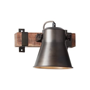 Brilliant Plow - opbouwspot - 24 x 17 x 25 cm - zwart en bruin