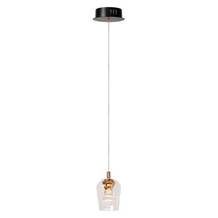 Lucide Berliane - hanglamp - 93 x 11 x 164,5 cm - 5 x 4W dimbare LED incl. - transparant en goud