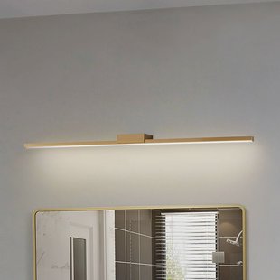 Lucande LED spiegellamp Kivana, koper, metaal, 90 cm, IP44