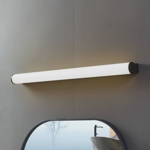 Lucande LED badkamer wandlamp Vilmara, zwart, metaal, IP44