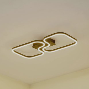 Lucande LED plafondlamp Amiya, 64 cm, zwart, aluminium