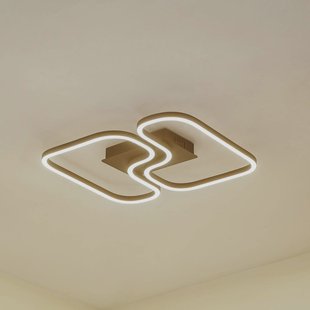 Lucande LED plafondlamp Amiya, 47,6 cm, zwart, aluminium