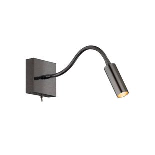 Argon Wandlamp Ojos, antraciet, leeslamp, verstelbaar, 33 cm, G9