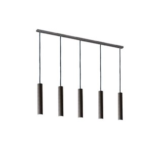 Argon Hanglamp Brenta, antraciet, staal lengte 110 cm 5-lamps