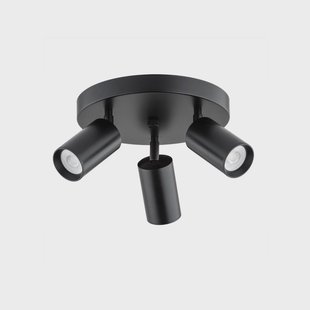 Argon Sado plafondspot, 3-lamps, antraciet, staal, verstelbaar