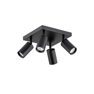 Argon Sado plafondspot, 4-lamps, antraciet, staal, verstelbaar
