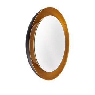 Bega LED-spiegel Studio Line zwart-messing, Ø 50 cm